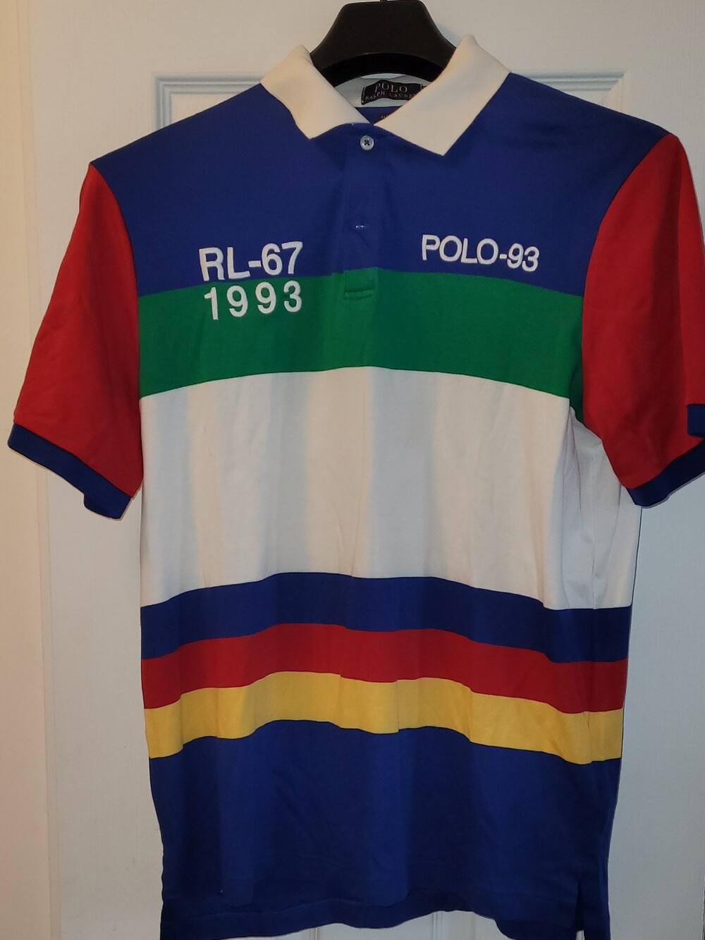 Ralph Lauren Polo Classic Fit Polo in Royal Blue with White Collar Size M